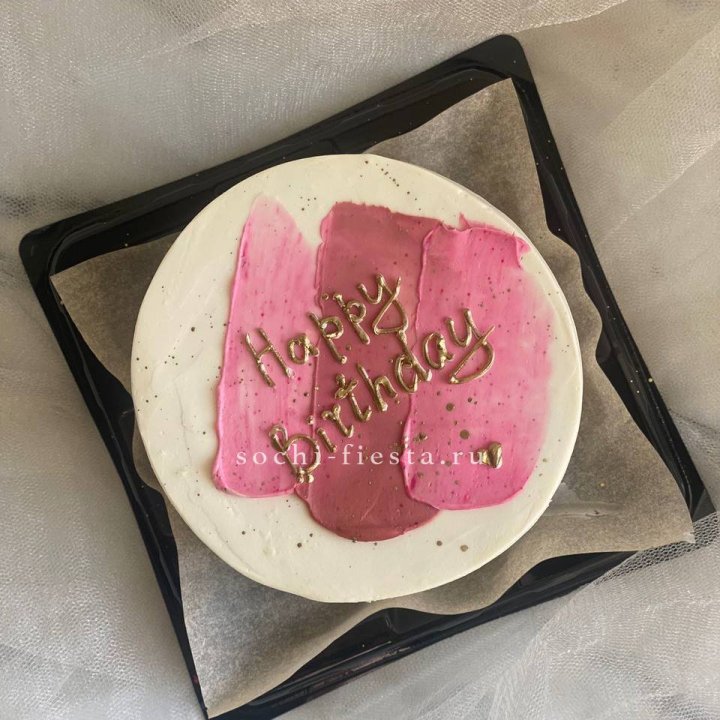 Бенто-торт "С днём рождения" пастель с доставкой в Каменске-Уральском