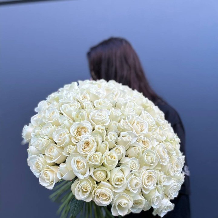 Охапка из 101 белой розы  в Каменске-Уральском